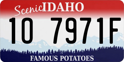 ID license plate 1O7971F