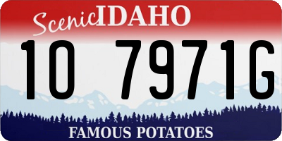 ID license plate 1O7971G