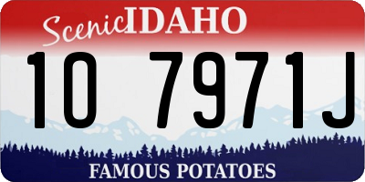 ID license plate 1O7971J