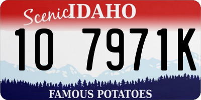 ID license plate 1O7971K