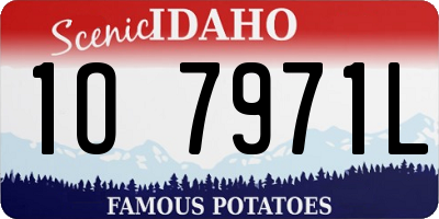 ID license plate 1O7971L