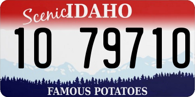 ID license plate 1O7971O