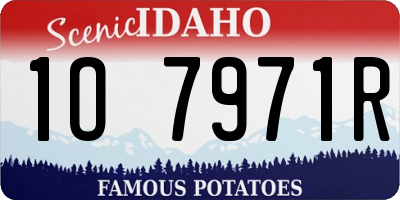 ID license plate 1O7971R