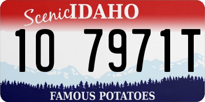 ID license plate 1O7971T
