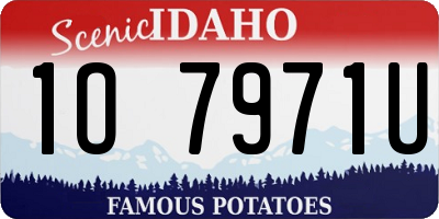 ID license plate 1O7971U