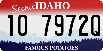 ID license plate 1O7972Q