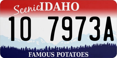 ID license plate 1O7973A