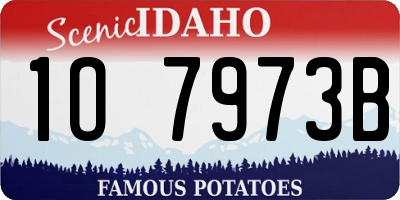 ID license plate 1O7973B