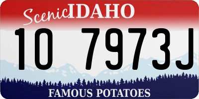 ID license plate 1O7973J