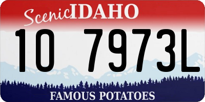 ID license plate 1O7973L
