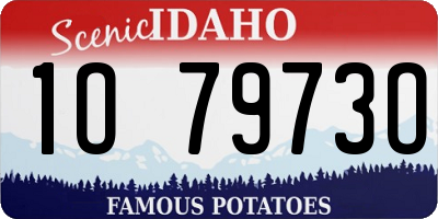 ID license plate 1O7973O