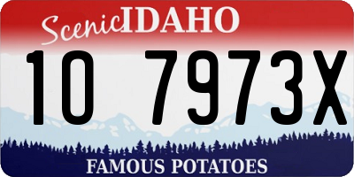 ID license plate 1O7973X