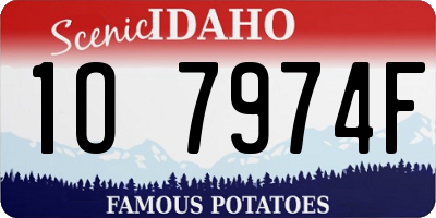 ID license plate 1O7974F