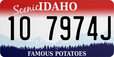ID license plate 1O7974J