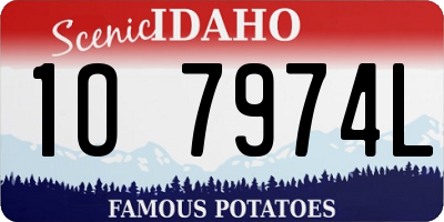 ID license plate 1O7974L