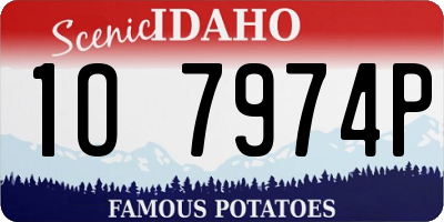 ID license plate 1O7974P