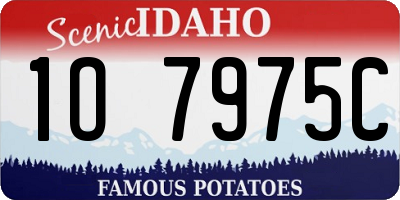 ID license plate 1O7975C