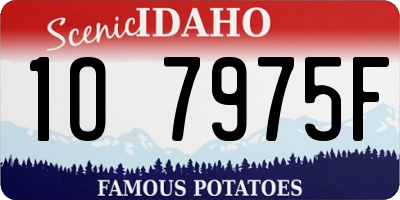 ID license plate 1O7975F