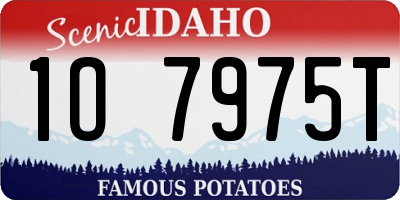 ID license plate 1O7975T