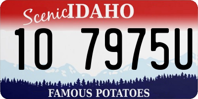 ID license plate 1O7975U