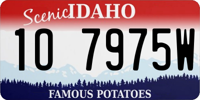 ID license plate 1O7975W
