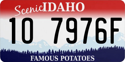 ID license plate 1O7976F