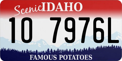 ID license plate 1O7976L