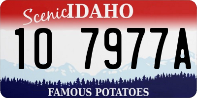 ID license plate 1O7977A