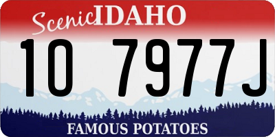 ID license plate 1O7977J