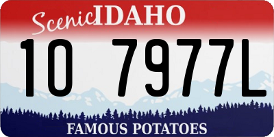 ID license plate 1O7977L