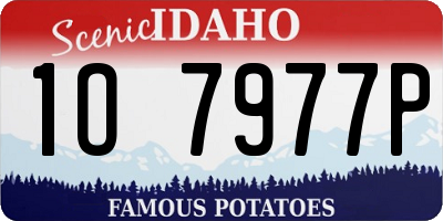 ID license plate 1O7977P