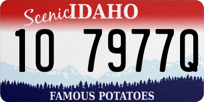 ID license plate 1O7977Q