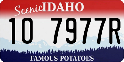 ID license plate 1O7977R
