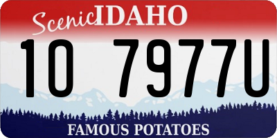 ID license plate 1O7977U