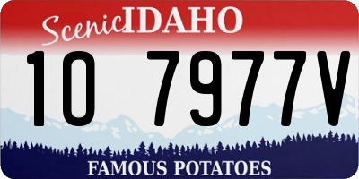 ID license plate 1O7977V