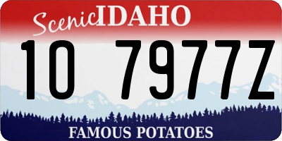 ID license plate 1O7977Z