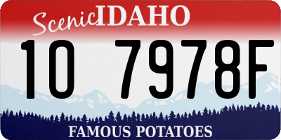 ID license plate 1O7978F