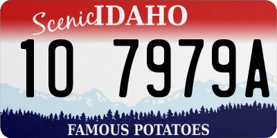 ID license plate 1O7979A
