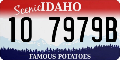 ID license plate 1O7979B