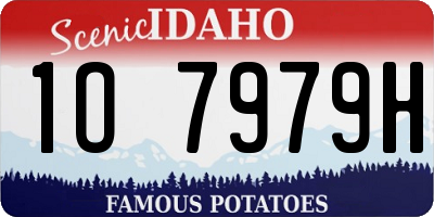 ID license plate 1O7979H