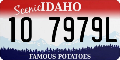ID license plate 1O7979L