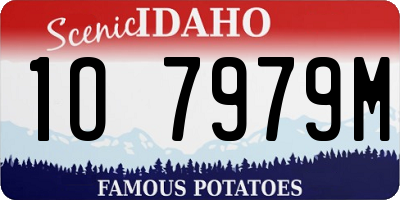 ID license plate 1O7979M