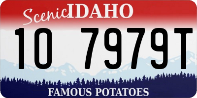 ID license plate 1O7979T