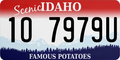 ID license plate 1O7979U