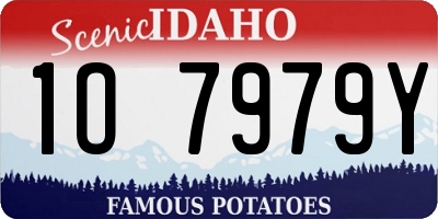 ID license plate 1O7979Y