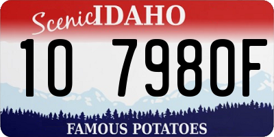 ID license plate 1O7980F