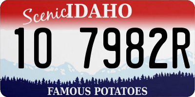 ID license plate 1O7982R
