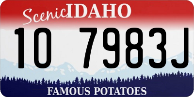 ID license plate 1O7983J