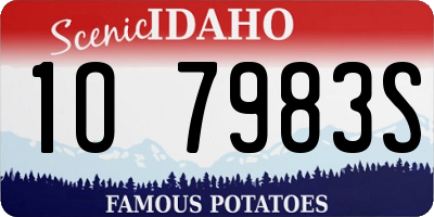ID license plate 1O7983S