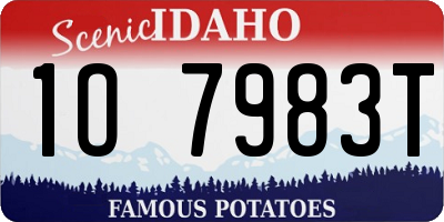 ID license plate 1O7983T